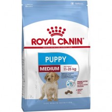 Royal Canin Medium Puppy - пълноценна храна за кученца от средните породи с тегло в зряла възраст от 11 до 25 кг., до 12 месечна възраст 15 кг